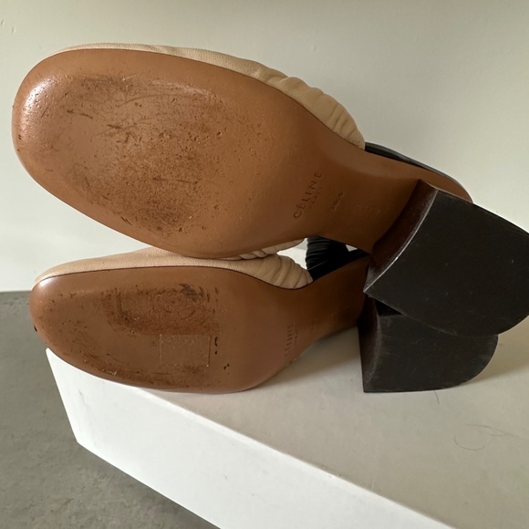 Celine Ballerina Nappa Soft Lamb Leather Slingback - Picture 7 of 8